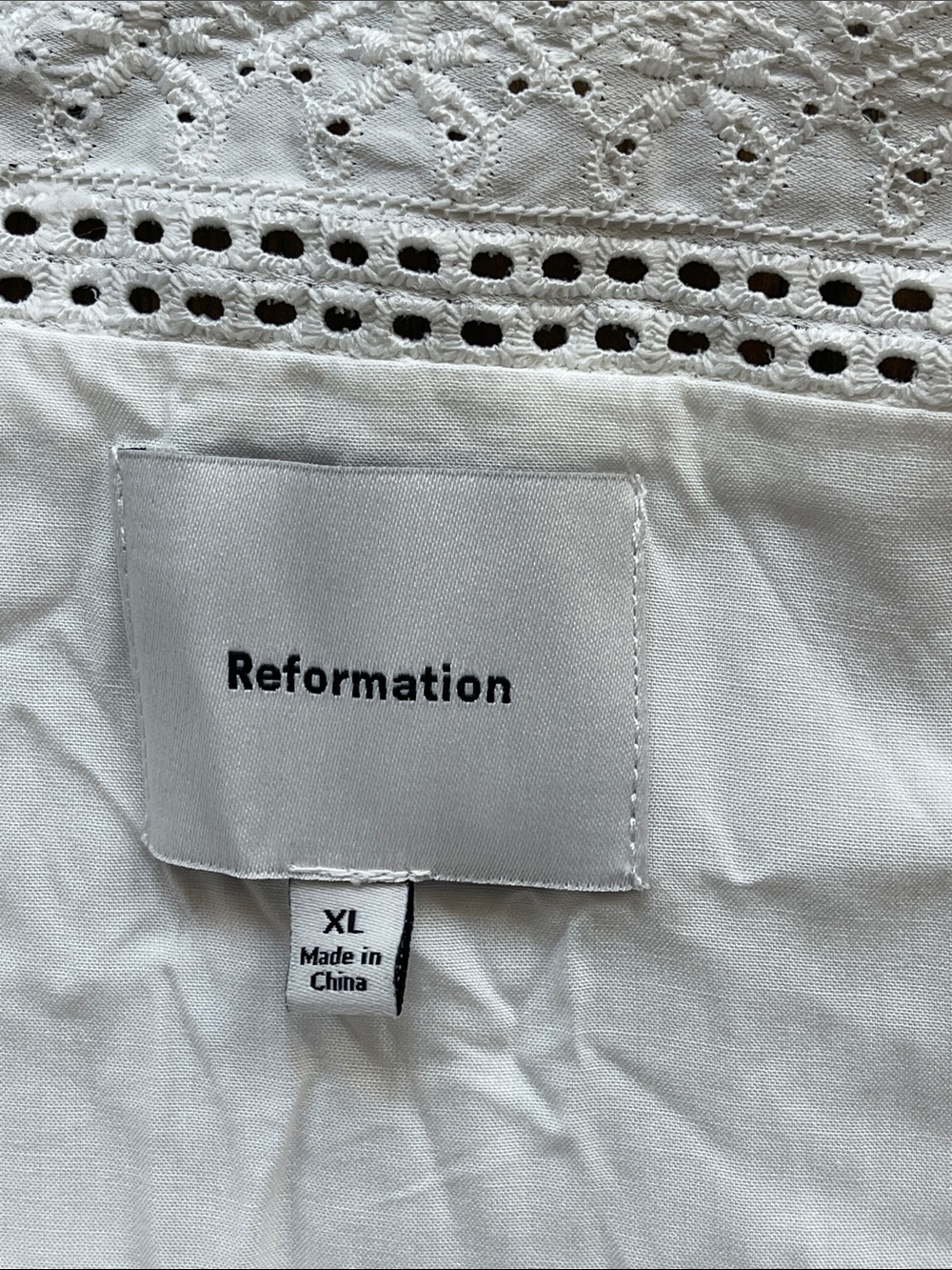 Reformation Joliette Dress White Cotton Mini - Picture 4 of 4